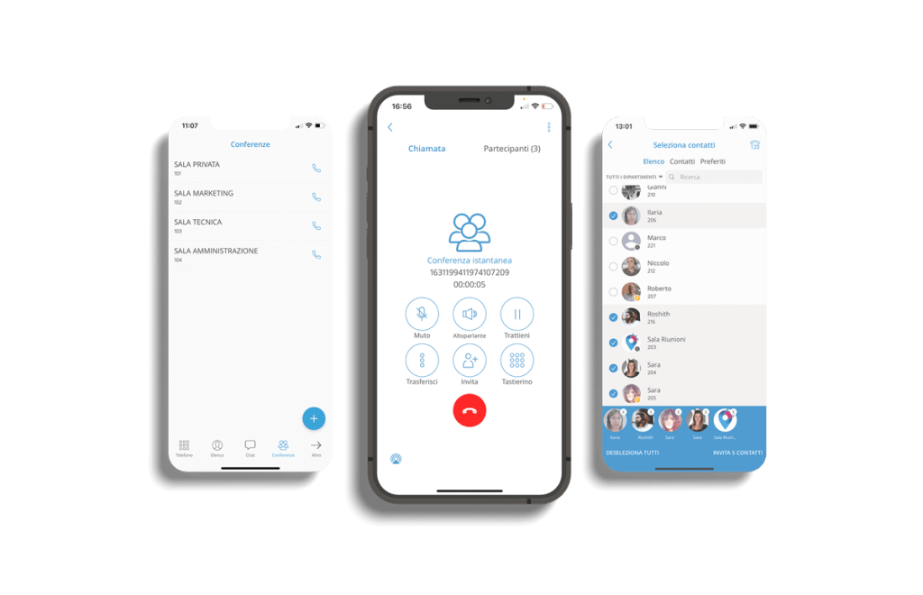 schermata di conferenza con Communicator GO