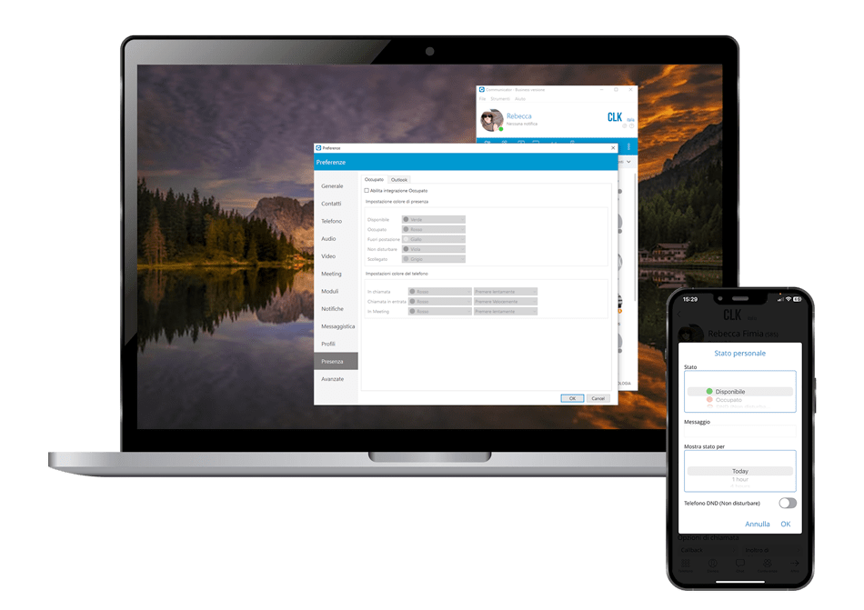 presenza sul centralino virtuale di clk italia